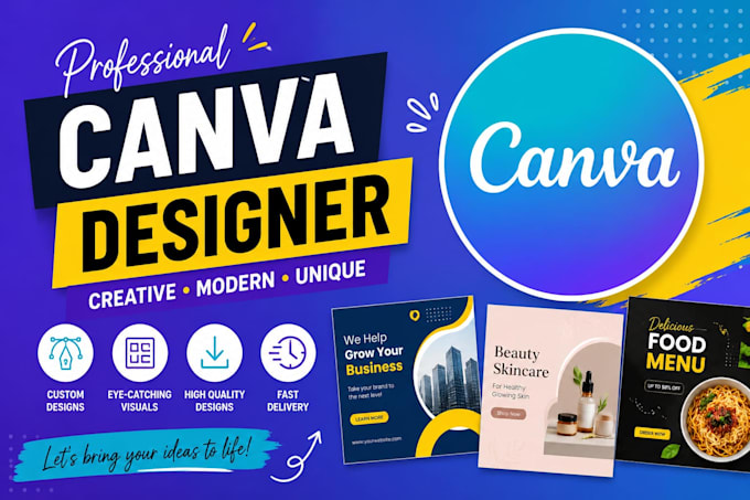 design canva flyers, thumbnails, posters, and banners