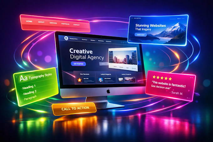 develop a clean UI wordpress website with modern design