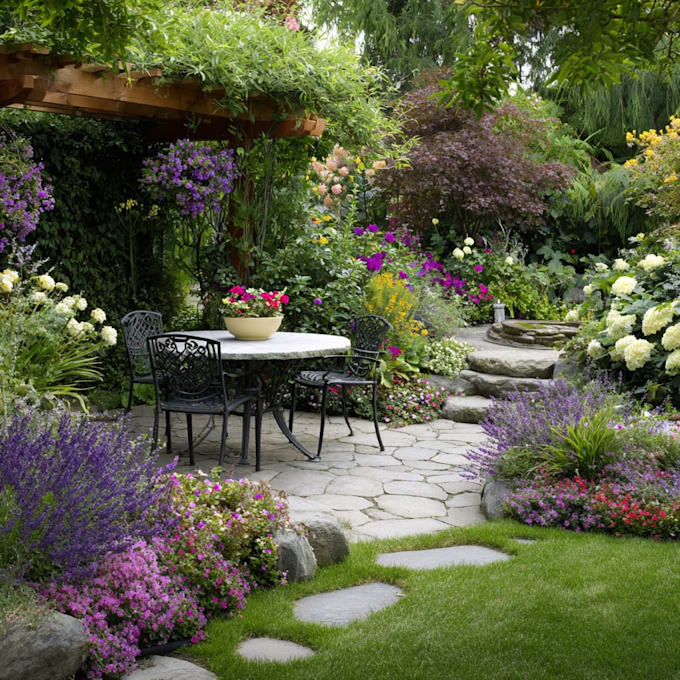 do landscape design garden patio pool pergola for frontyard and backyard