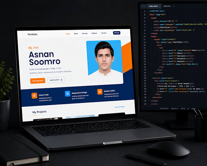 Build a responsive, pixel perfect website using html, css, and ...