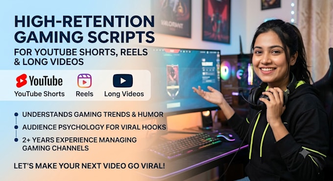 write viral youtube shorts and gaming video scripts