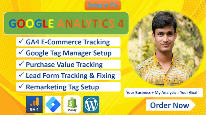 setup ga4 and GTM tracking,form submit, purchase,button click