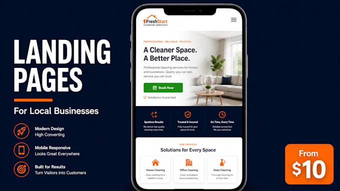 build fast, responsive landing page for your local business