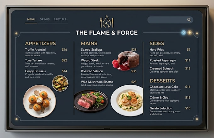 design modern menu restaurant menu digital menu