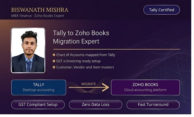 migrate your tally data to zoho books with gst