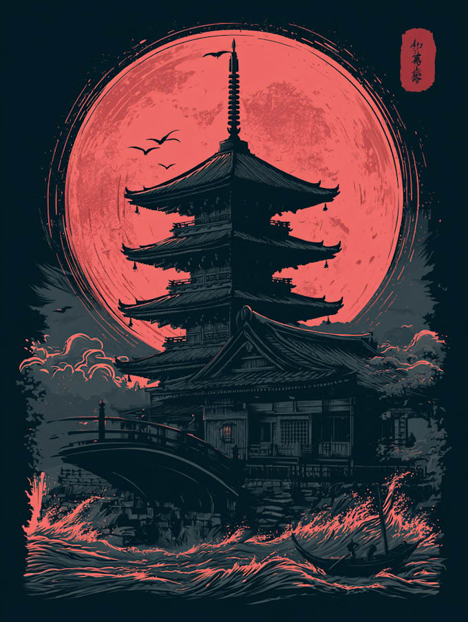 japanese t shirt illustration