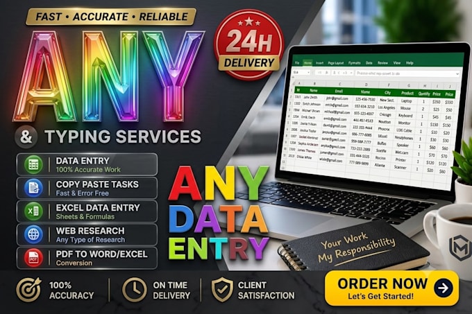 do professional data entry, typing, and document conversion