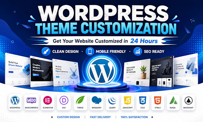 customize wordpress theme, fix errors, and optimize speed or SEO