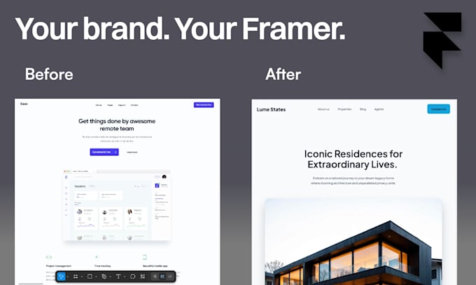 customize a framer template to match your brand