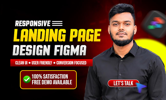 create figma landing page design for startups