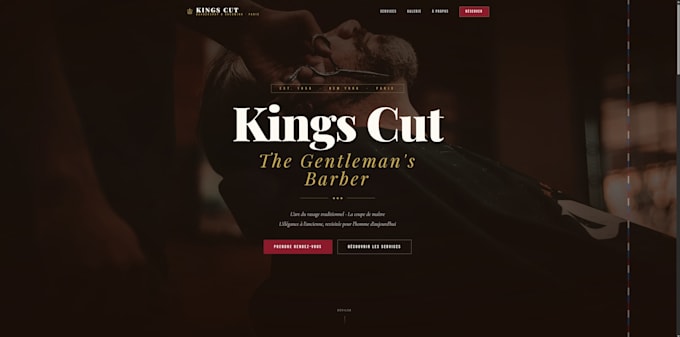 create a stunning barbershop or salon website