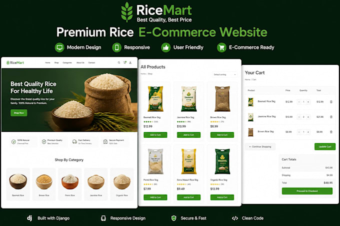 commerce website using django