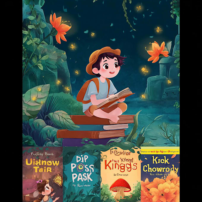 design beautiful children book covers with creative art