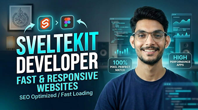 convert figma, PSD, or xd to a high performance sveltekit website
