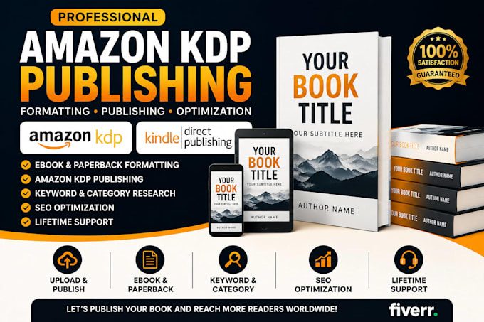 publish your book on amazon KDP, format ebook and paperback