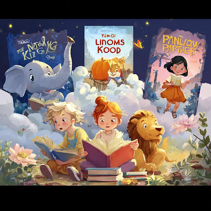 design magical children book covers with creative