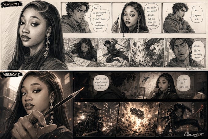 create professional game storyboard sequences and scenes