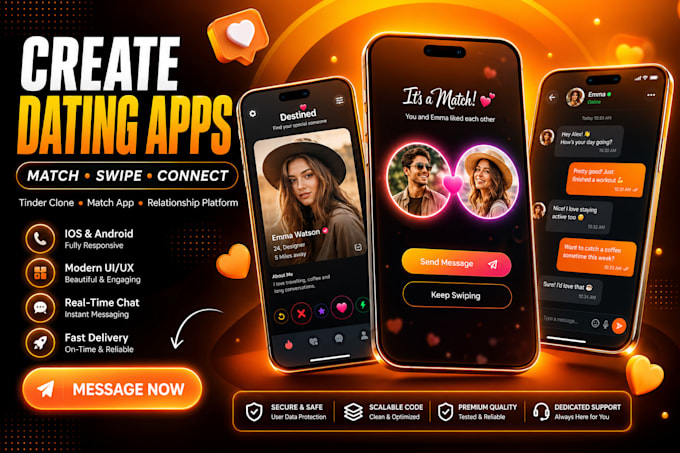 create dating app tinder clone match app swipe app relationship app