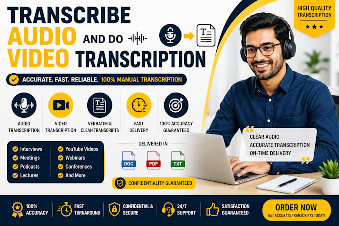 transcribe audio and do video transcription
