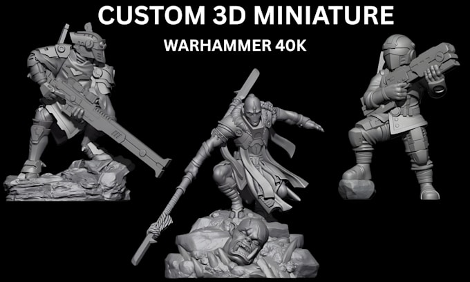 sculpt 3d warhammer 40k 3d miniatures stl file 3d game model dnd for 3d printing
