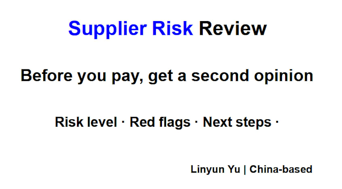 quickly check your china supplier before you place an order