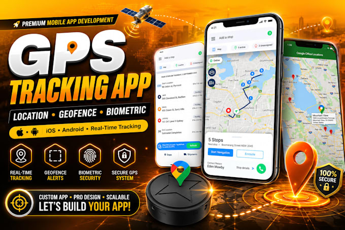 create gps tracking location tracking biometric app geofence tracking app