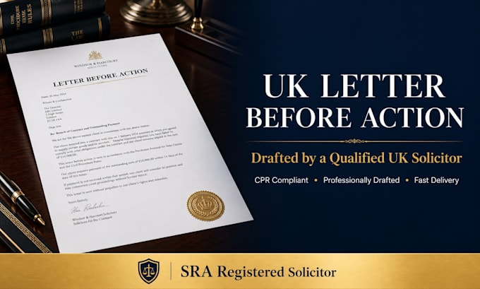 professionally draft your UK letter before action as a UK solicitor