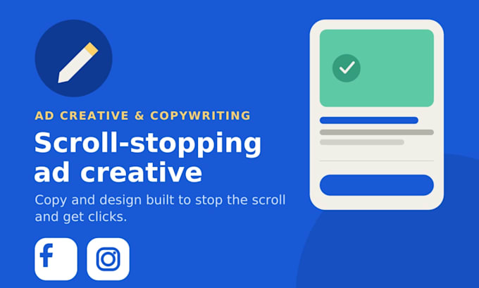 write and design scroll stopping facebook and instagram ad creative