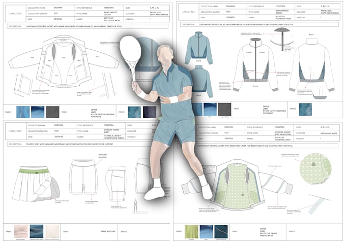 create fashion tech packs for production