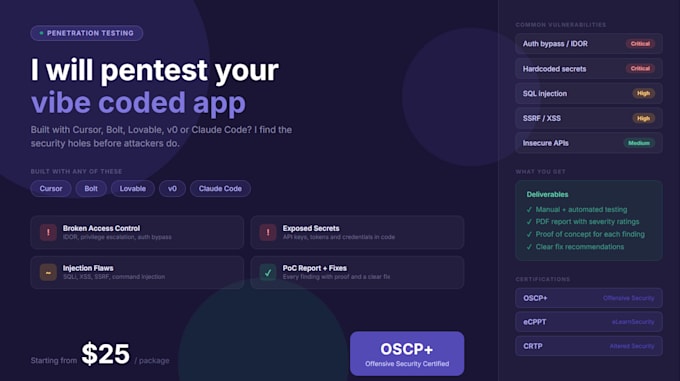 test your vibe coded app for security vulnerabilities