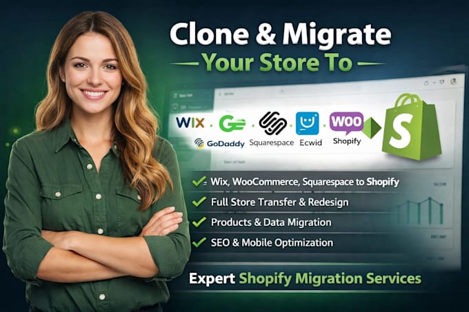 clone wix migrate shopify to godaddy squarespace ecwid woocommerce to shopify