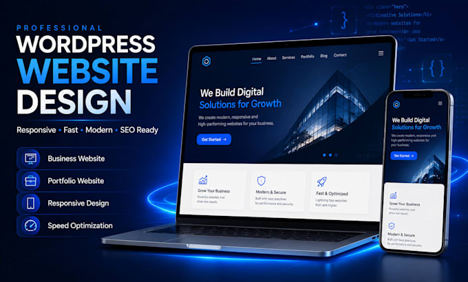 create a responsive wordpress website with on page SEO setup