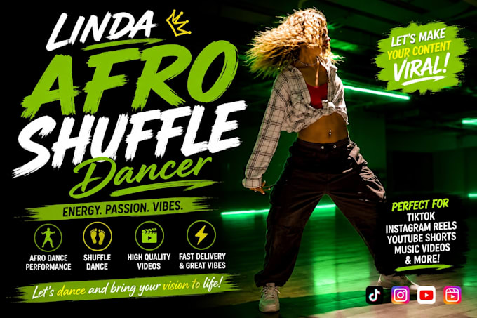 do tiktok dance, shuffle afro dance energy and vibes dance