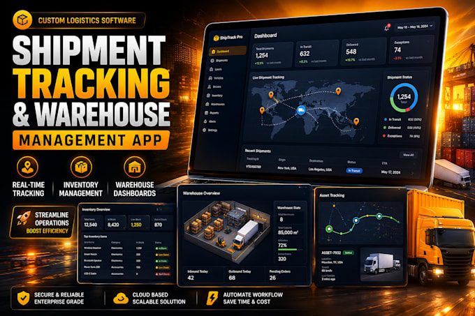 create shipment tracking inventory app asset tracking stock tracker warehouse