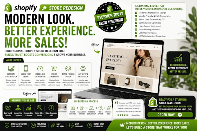 redesign your shopify store for more sales and better conversion
