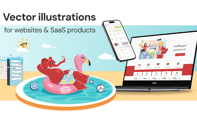 create vector illustrations for websites and saas products