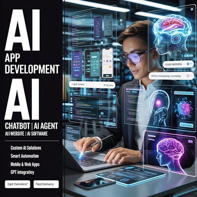 develop ai mobile app, ai chatbot, ai agent, ai website, ai software