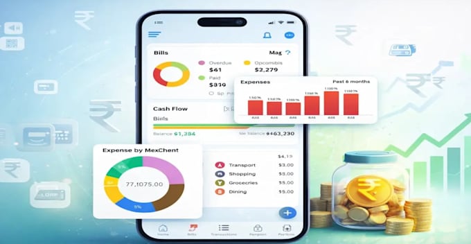develop bill payment app, invoice payment app, expense tracker app