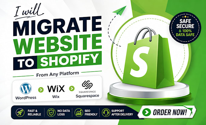 migrate wordpress wix squarespace ekm shopware 3dcart ecwid website to shopify