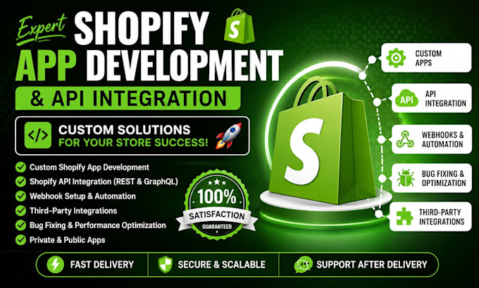 develop shopify apps, custom API integration, webhook setup, shopify automation