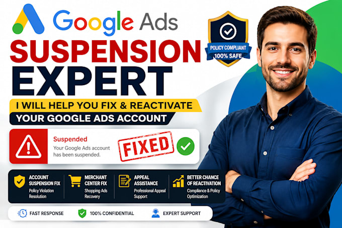 fix suspended google ads account and reactivate ads
