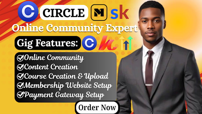 circle so community setup circle so online course and circle so membership site