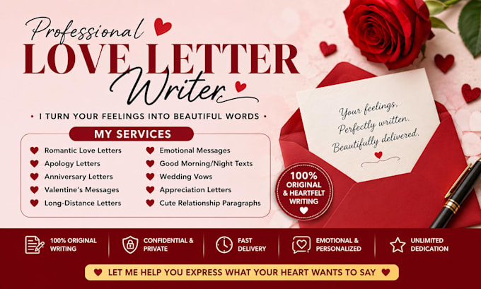 write a professional love letter