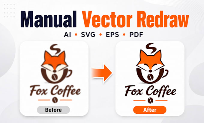 manually vectorize and redraw your logo to ai svg eps