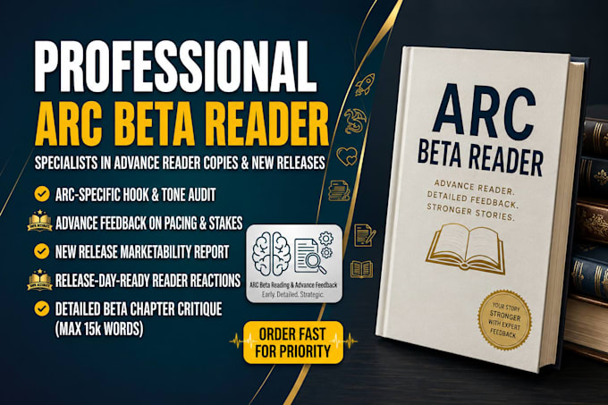 provide honest arc and beta reader feedback, for fictionbook
