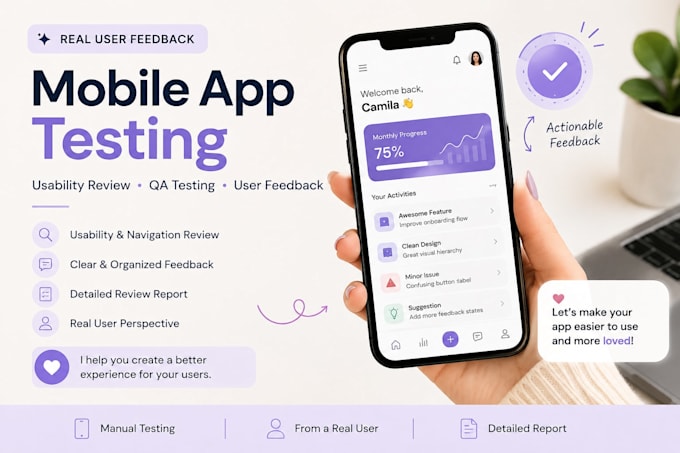 test your mobile app and give usability feedback