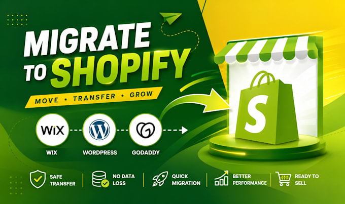 migrate to shopify wix wordpress godaddy to shopify migration and redesign