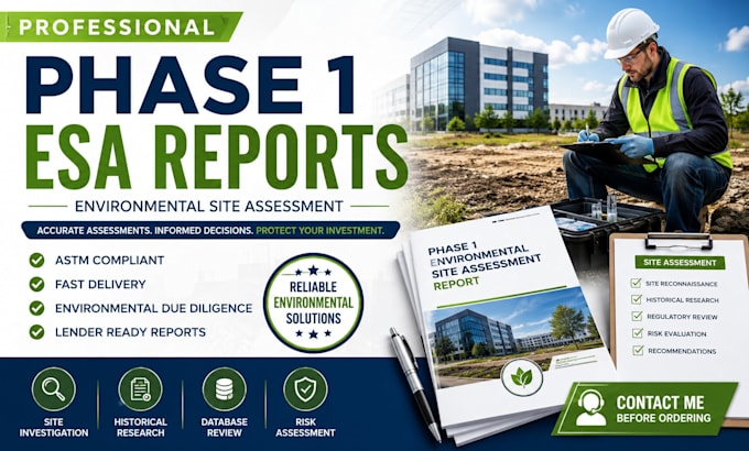 develop professional phase 1 esa environmental site assessment