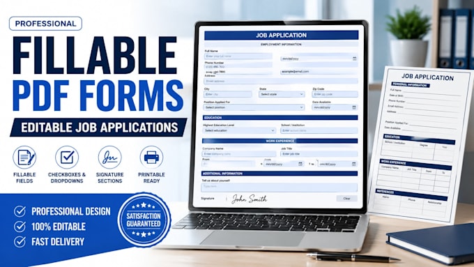 create printable and editable application forms