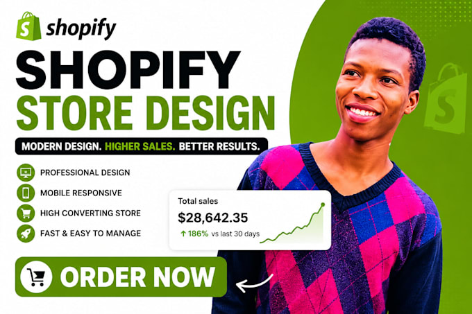 design, redesign shopify store for high conversion